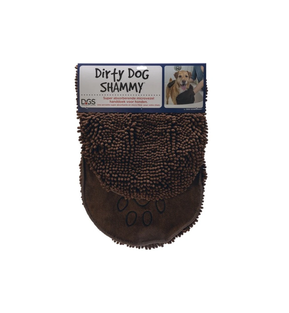 Beeztees Dirty Dog Handdoek Shammy Bruin - Afbeelding 3