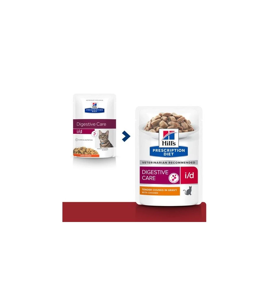Hill's Prescription Diet I/D Digestive Care Met Kip - 12 X 85 Gram - Afbeelding 2