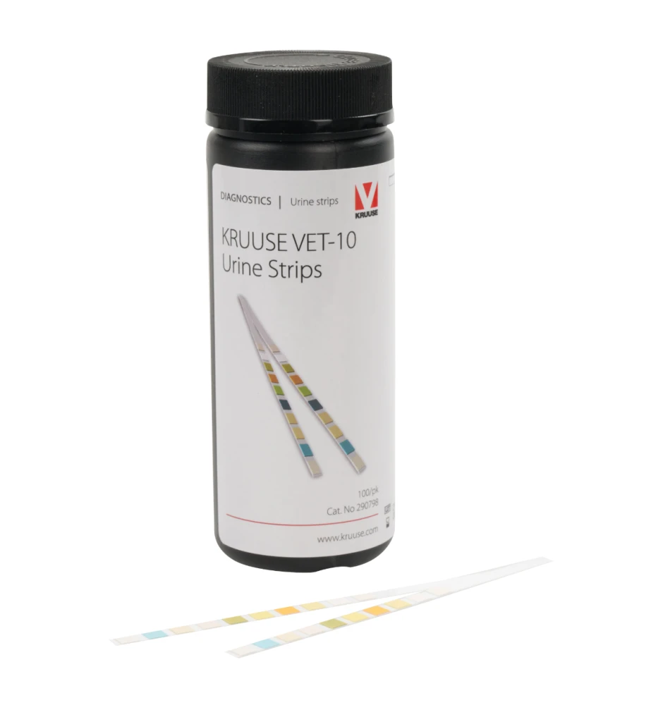 Kruuse VET-10 Urine Test Strips - 100 Strips - Afbeelding 2