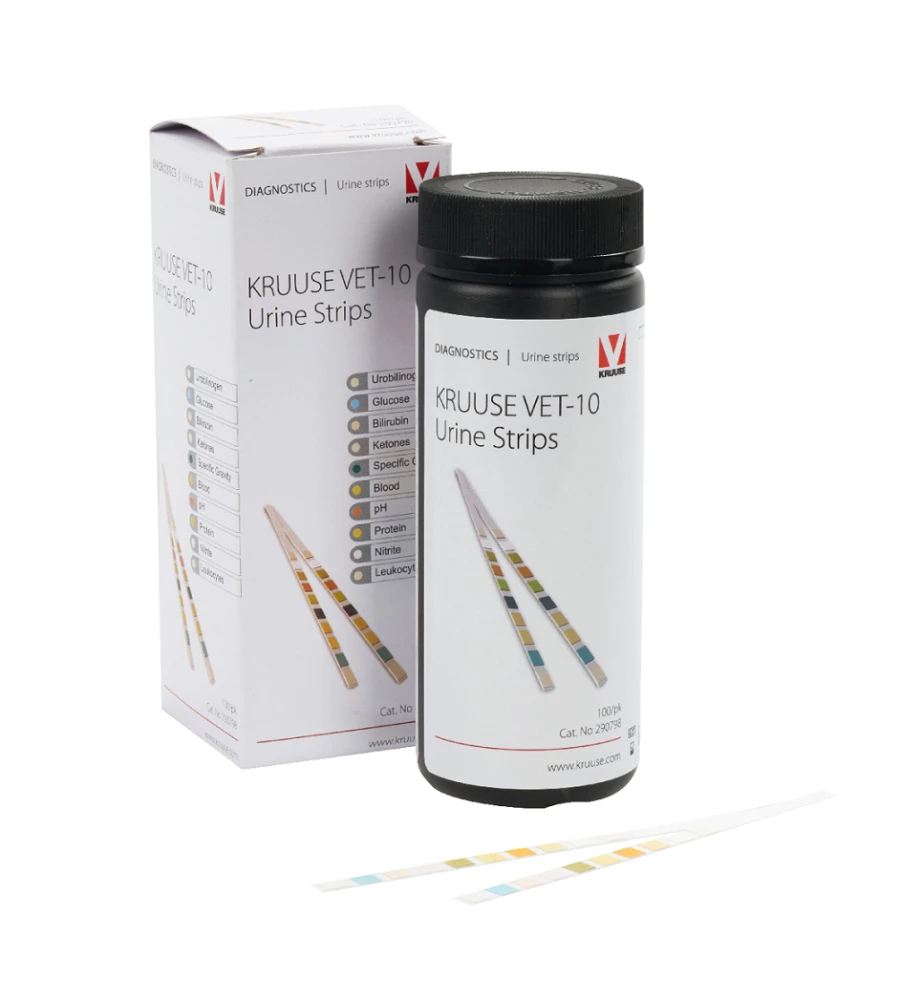 Kruuse VET-10 Urine Test Strips - 100 Strips